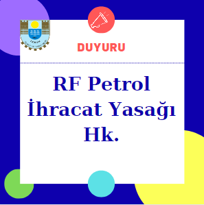 RF Petrol İhracat Yasağı